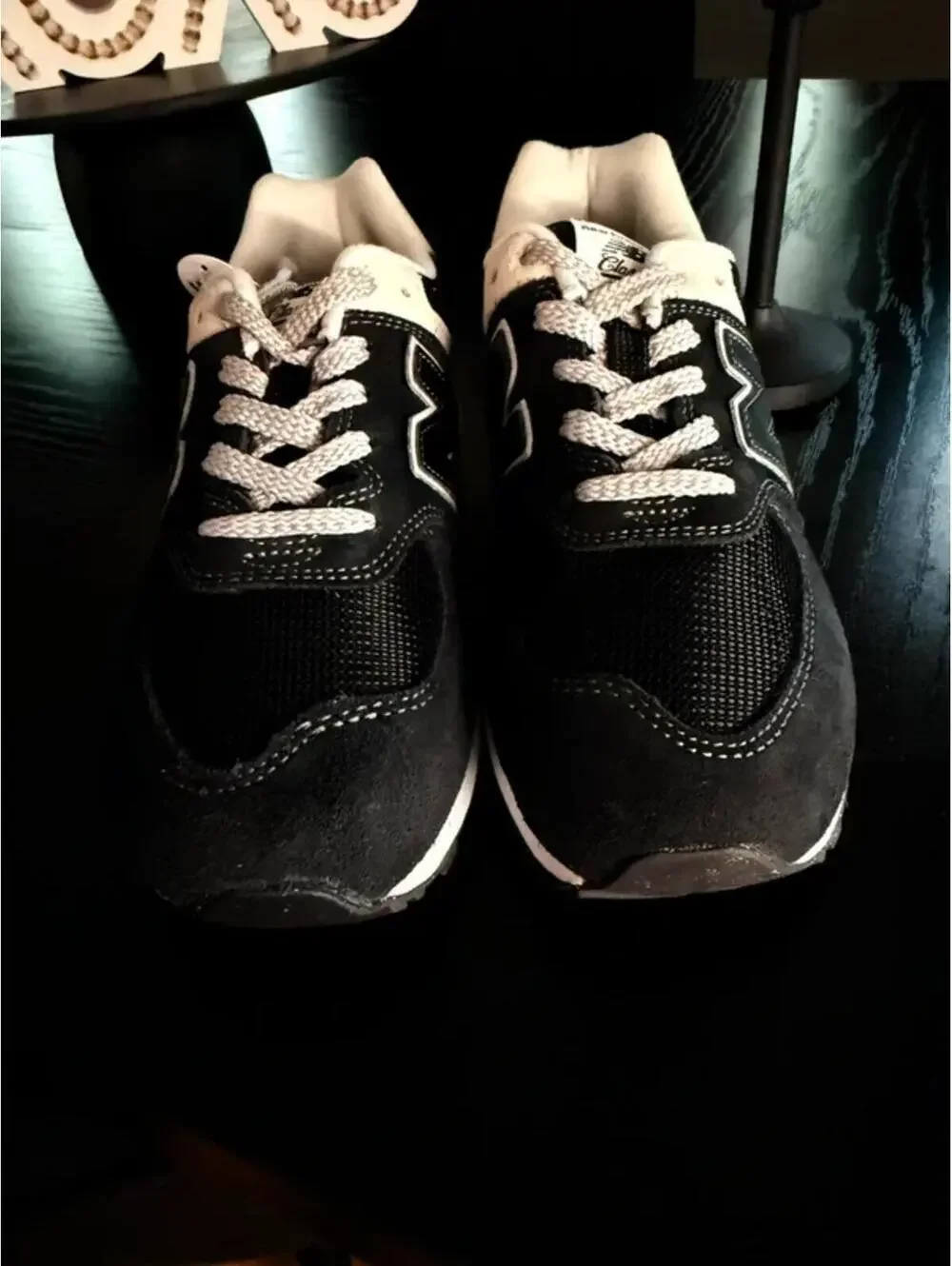 New Balance 574 Core Black White Sneakers Kids 4 Wide Women’s 5.5
